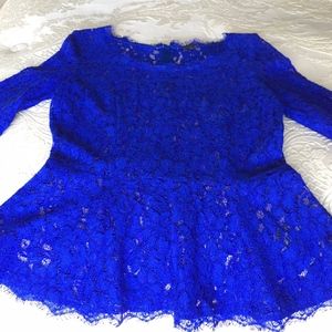 Aritzia Babaton Lace Peplum Blouse - Size 8